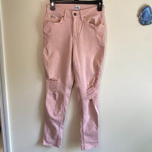 Calvin Klein Pink Distressed Mom Jeans